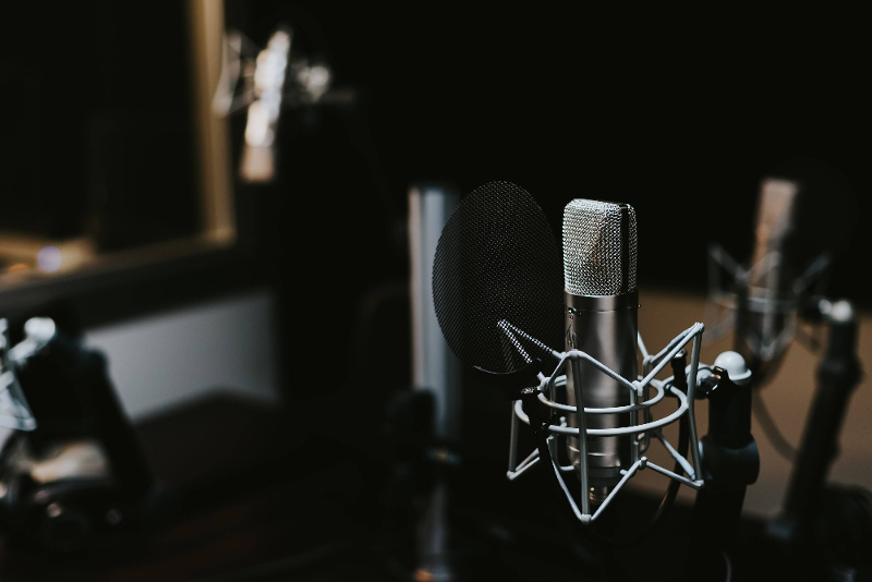 An image of a podcast microphone - thanks to Jonathan Velasquez via Unsplash